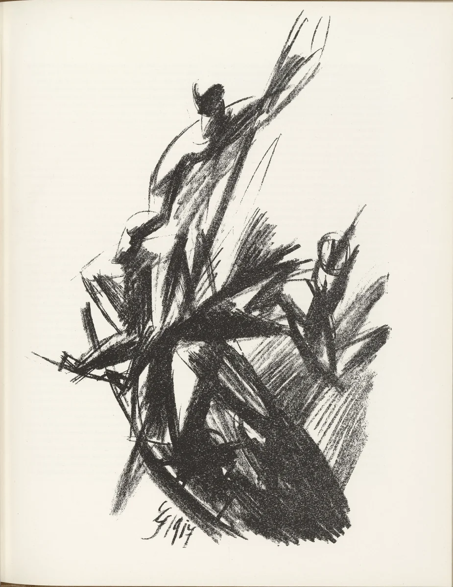 Sailboat (Segelboot) (plate, page 91) from the periodical Münchner Blätter für Dichtung und Graphik, vol. 1, no. 6 (June 1919) by Edwin Scharff, periodical, 1919