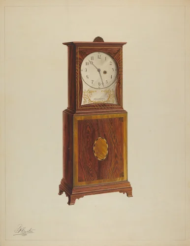 Shelf Clock by Ferdinand Cartier, index of american design, 1938