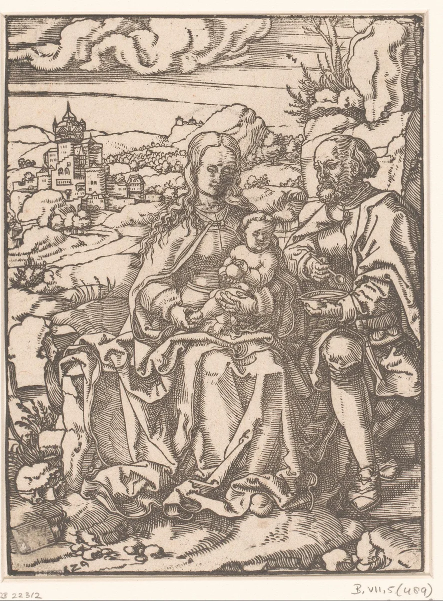 Rest on the Flight into Egypt by anonymous, print, 1529