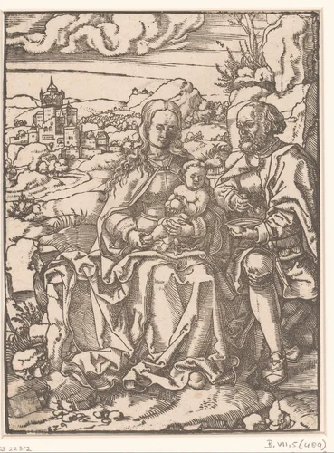 Rest on the Flight into Egypt by anonymous, print, 1529