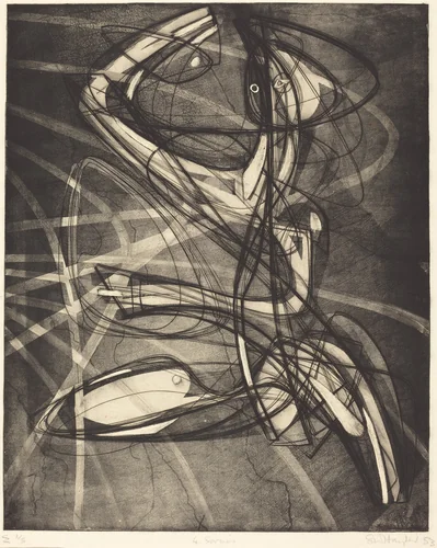 Sorcier by Stanley William Hayter, print, 1953