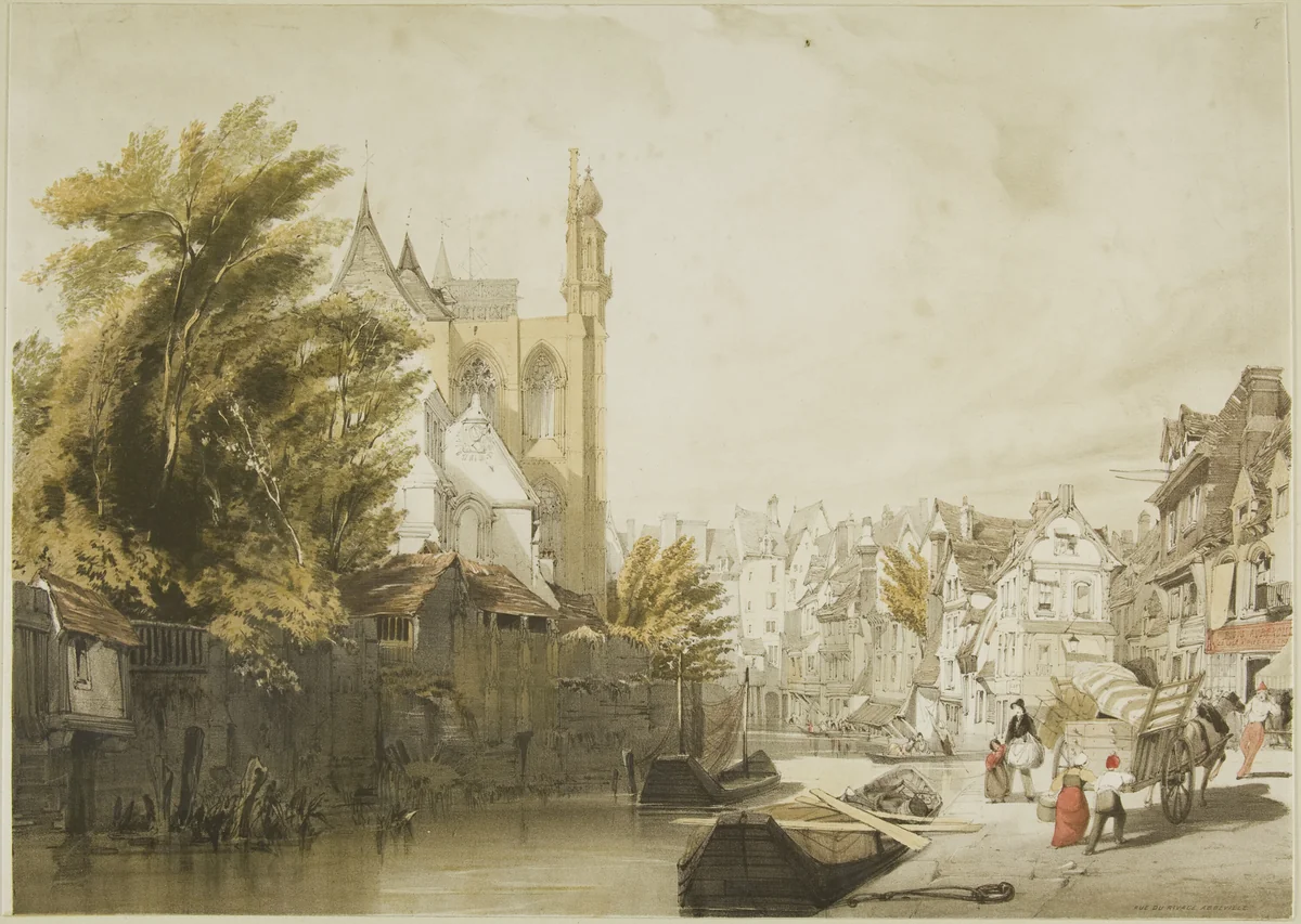 Picturesque Architecture in Paris, Ghent, Antwerp, Touen, etc. by Thomas Shotter Boys, print, 1839