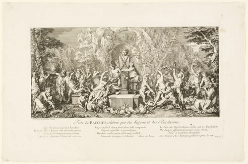 Festival of Bacchus Celebrated by Satyrs and Bacchantes by Claude Gillot, print, 1693-1722