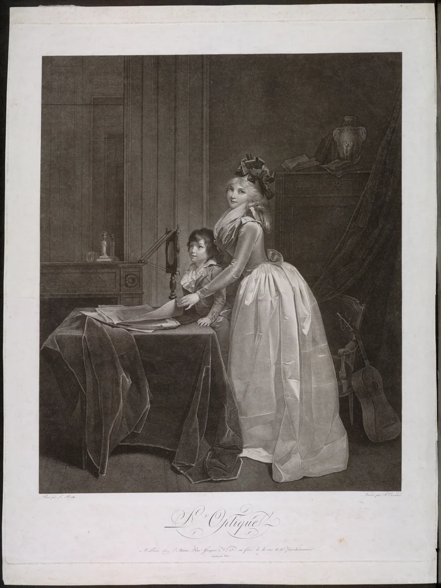 The Optical Viewer by Frédéric Cazenave, print, 1793-1795