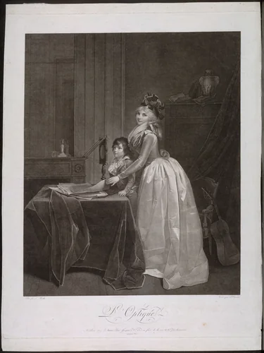 The Optical Viewer by Frédéric Cazenave, print, 1793-1795