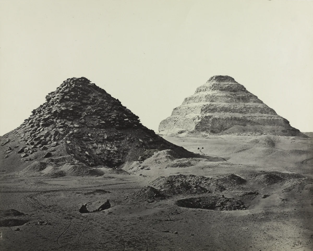 The Pyramids of Saqqara, from the Northeast by Francis Frith, photograph, 1858