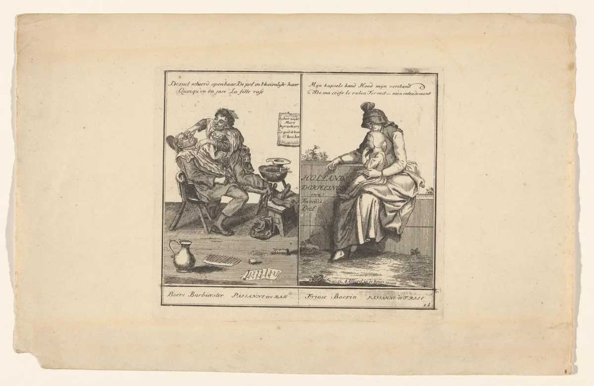 Hollandse Dorpelingen enz. Tweede Deel by Abraham Allard, print, 1676-1725