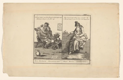 Hollandse Dorpelingen enz. Tweede Deel by Abraham Allard, print, 1676-1725
