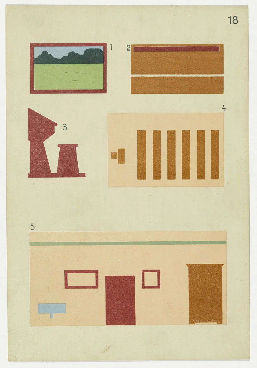 Gift 13: Paper Cutting (Kindergarten material based on the educational theories of Friedrich Froebel) by Hans Kappler, design, 1920