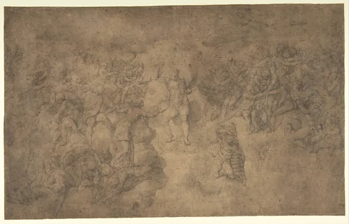 The Last Judgment by Michelangelo Buonarroti, drawing, 1570-1590