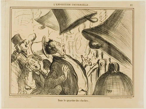 In the bell section, plate 27 from L'exposition Universelle by Honoré-Victorin Daumier, print, 1855