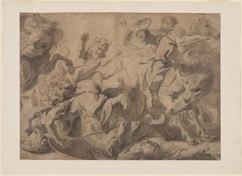 Lion Hunt by Pieter Claesz Soutman
Sir Peter Paul Rubens, drawing, 1615-1618