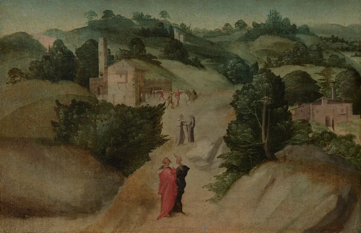 Scenes from a Legend by Giovanni Larciani, painting, 1515-1520