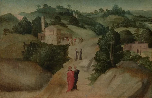 Scenes from a Legend by Giovanni Larciani, painting, 1515-1520