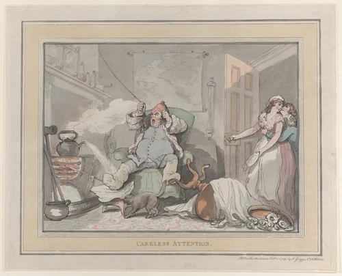 Careless Attention by Thomas Rowlandson, print, 1789
