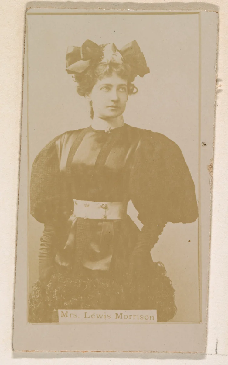 Mrs. Lewis Morrison, from the Actresses series (N245) issued by Kinney Brothers to promote Sweet Caporal Cigarettes by Kinney Brothers Tobacco Company, photograph, 1890