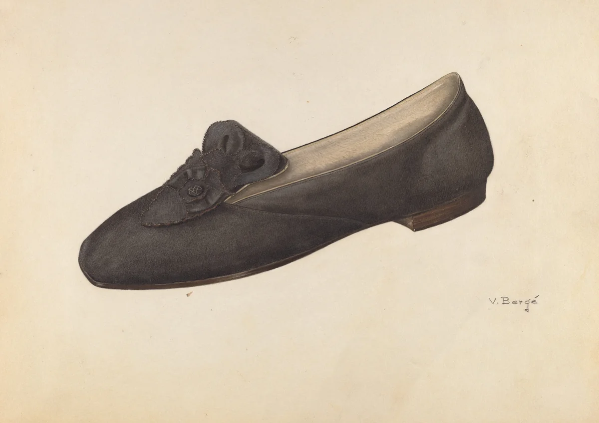 Woman's Slipper by Virginia Berge, index of american design, 1940