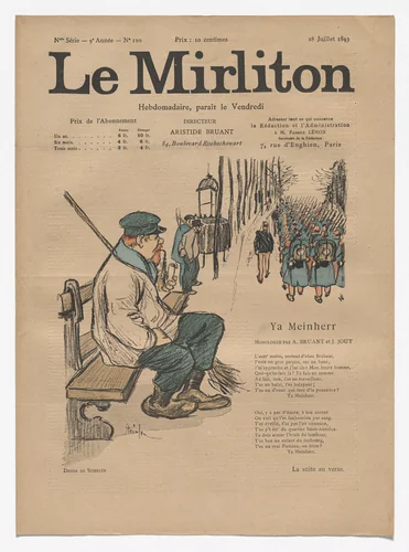Le Mirliton, no. 120 by Théophile-Alexandre Steinlen, periodical, 1893