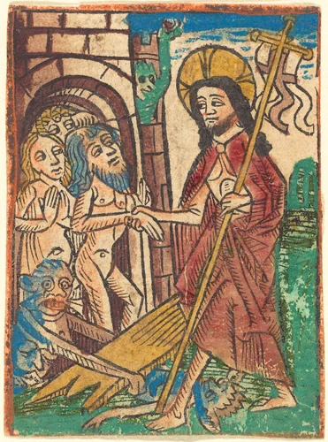 Descent into Limbo by German 15th Century, print, 1490
