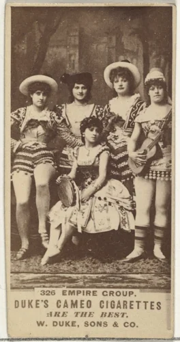 Card Number 326, Empire Group, from the Actors and Actresses series (N145-5) issued by Duke Sons & Co. to promote Cameo Cigarettes by W. Duke, Sons & Co., photograph, 1880-1889