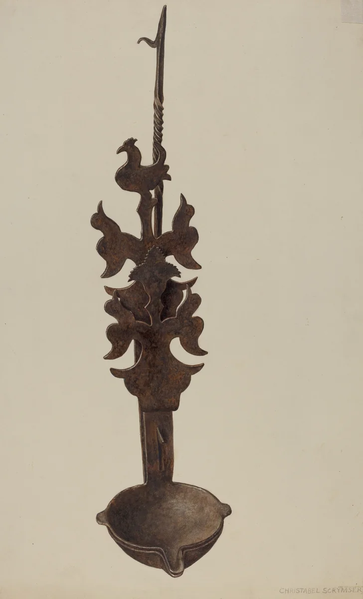 Lamp by Christabel Scrymser, index of american design, 1935-1942