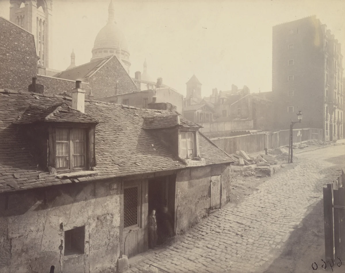 Montmartre, rue de Mont-Cenis by Eugène Atget, photograph, 1924