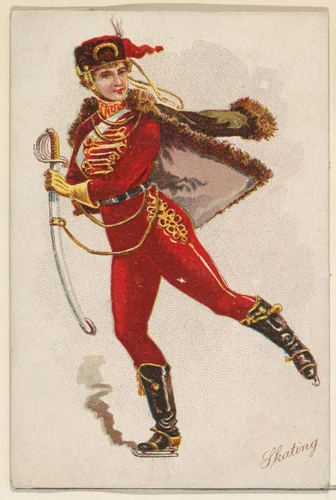 Skating, from the Pretty Athletes series (N196) issued by Wm. S. Kimball & Co. by William S. Kimball & Company, print, 1889