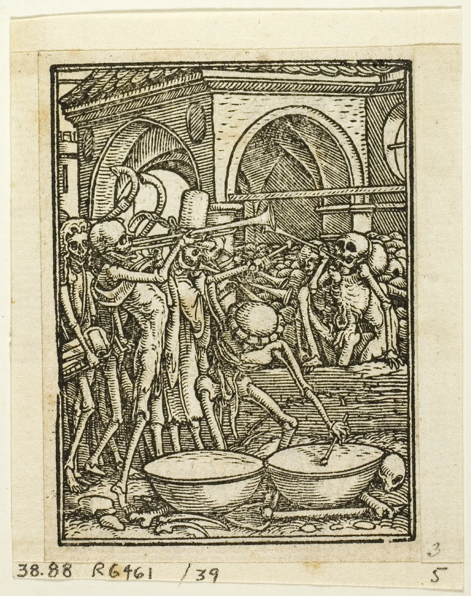 Dance of Death, plate 39 from Woodcuts from Books of the XVI Century by Hans Holbein, print, 1567