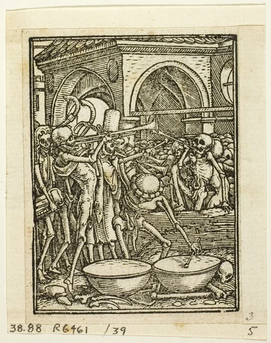Dance of Death, plate 39 from Woodcuts from Books of the XVI Century by Hans Holbein, print, 1567