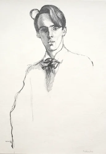 William Butler Yeats by William Rothenstein, print, 1898