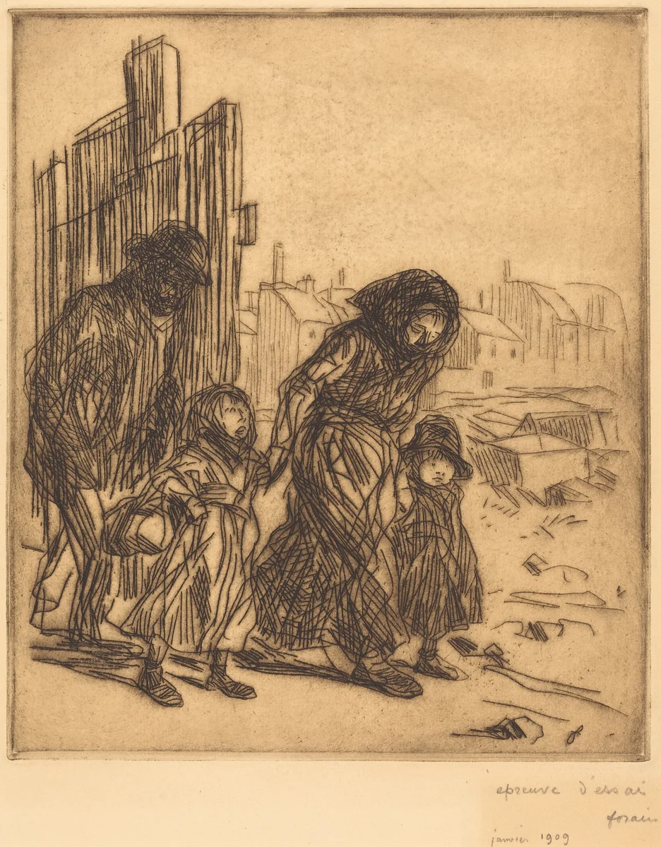 Après la saisie (After the Seizure) by Jean-Louis Forain, print, 1908