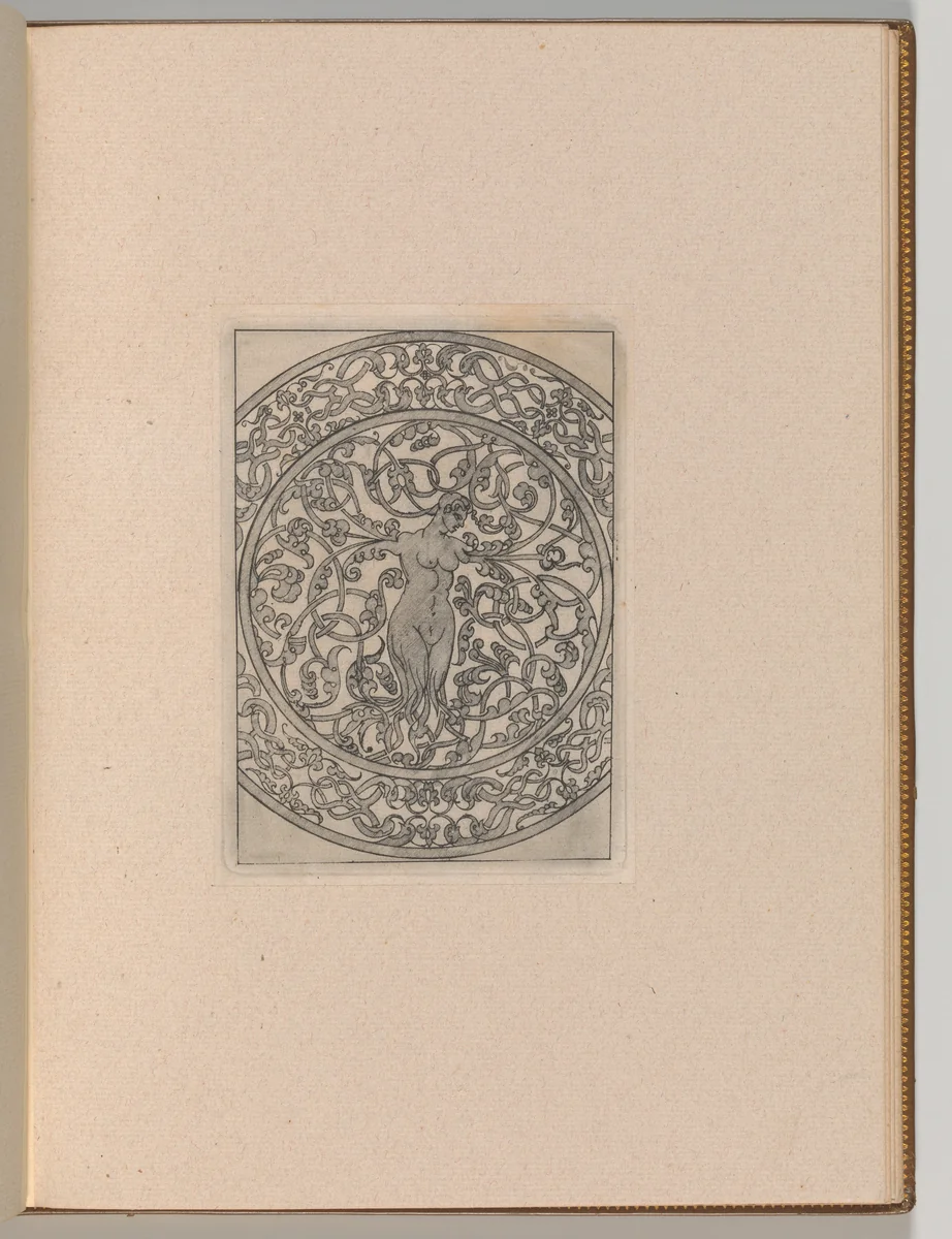 Copies after the 'Livre contenant passement de moresques' (plate 11) by Jacques Androuet du Cerceau, book, 1800-1900