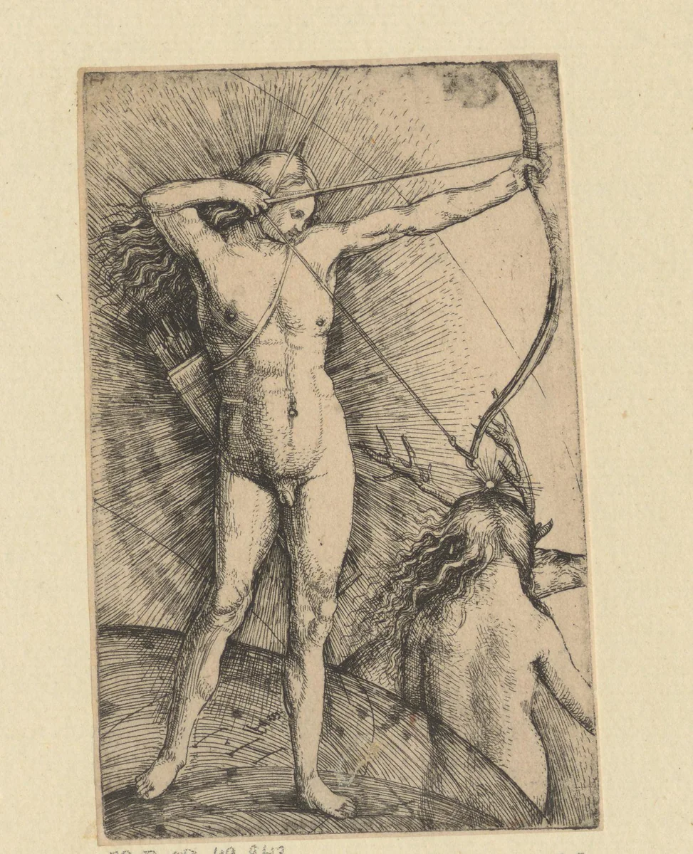 Apollo en Diana by Unknown, print, 1525-1550