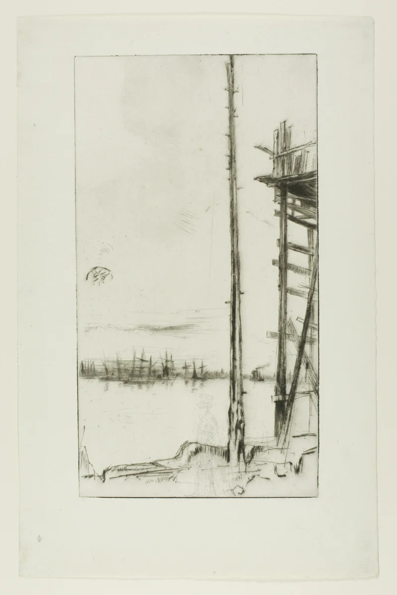 Shipbuilder's Yard, Liverpool by James McNeill Whistler, print, 1875