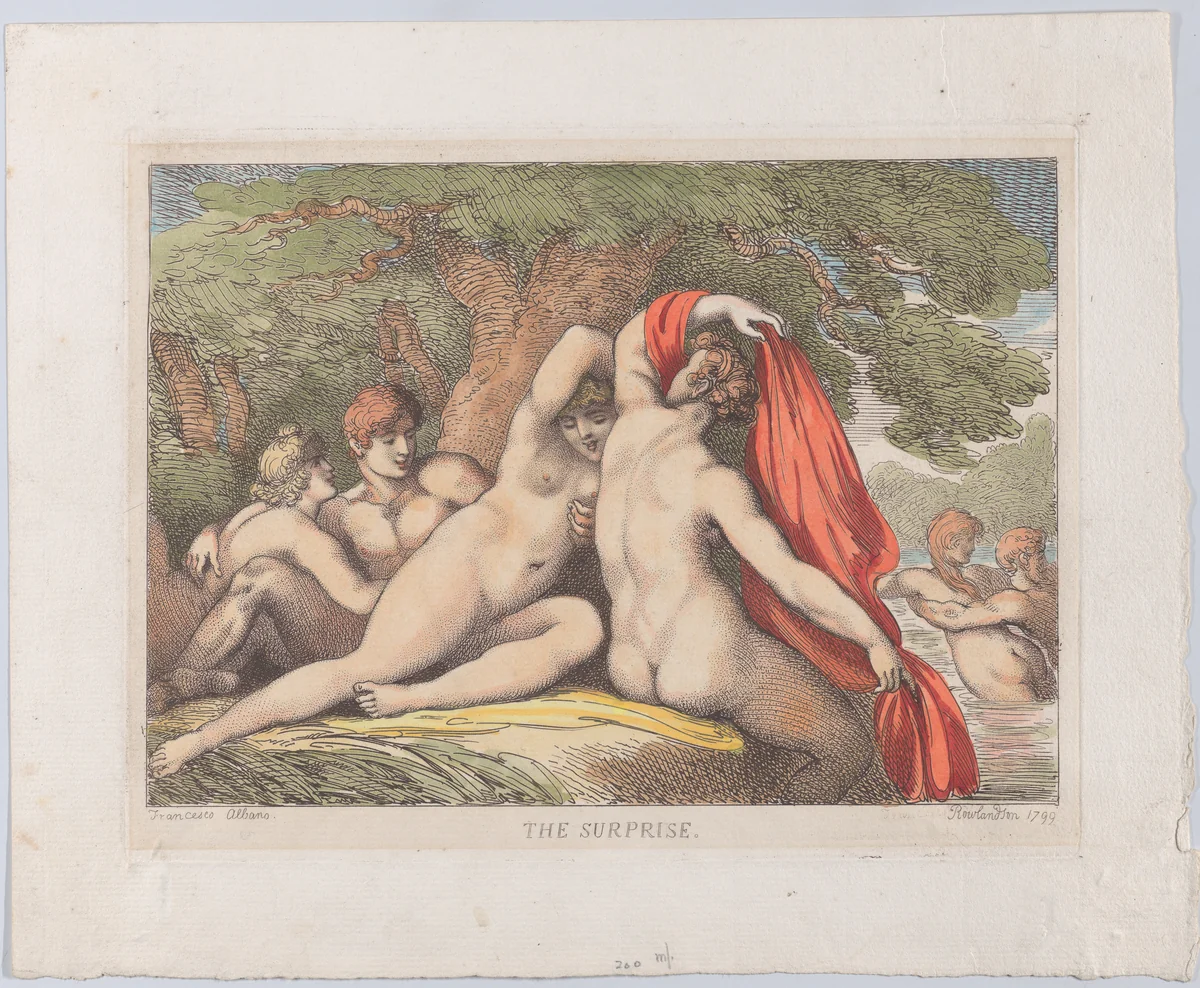 The Surprise by Thomas Rowlandson, print, 1799