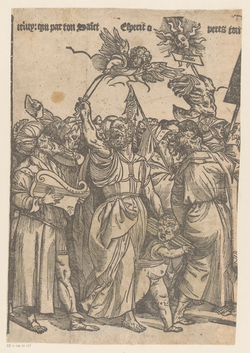 Triomf van Christus (negende deel) by anonymous, print, 1510-1511