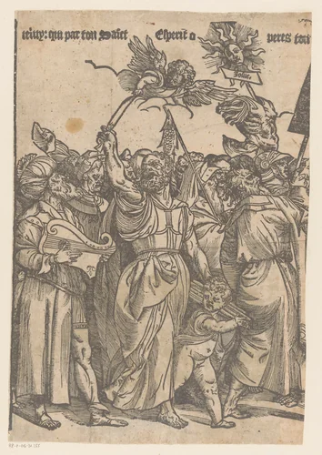 Triomf van Christus (negende deel) by anonymous, print, 1510-1511