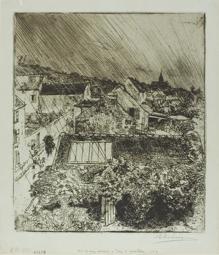 My Studio at Jouy-le-Moutier by Louis Auguste Lepère, print, 1893
