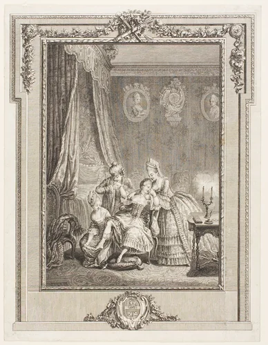 Bedtime by Charles Emmanuel Patas, print, 1764-1802