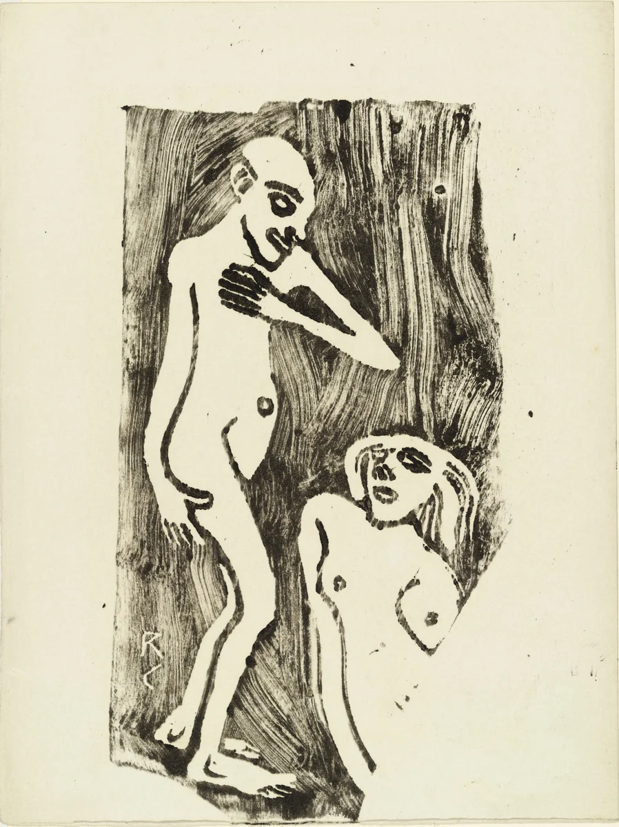 In Love (Verliebt) by Christian Rohlfs, print, 1912