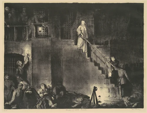 Murder of Edith Cavell by George Bellows, print, 1918