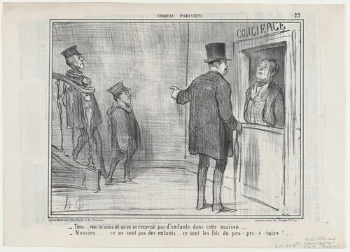 Tiens...vous m'aviez dit..., from Croquis Parisiens, published in Le Charivari, January 21, 1857 by Honoré Daumier, print, 1857