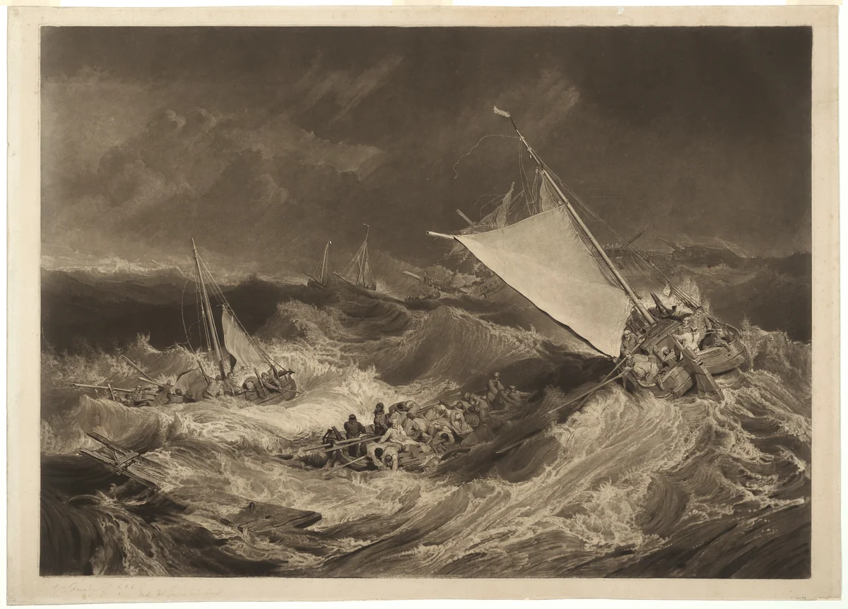 A Shipwreck by Charles Turner, print, 1805-1807