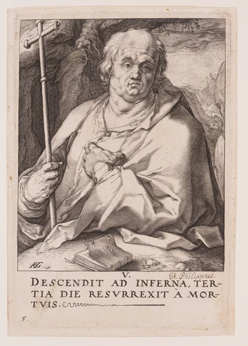 St Philip, from Christ, the Apostles and St Paul with the Creed by Hendrick Goltzius, print, 1589