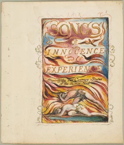 Songs of Innocence and of Experience, Shewing the Two Contrary States of the Human Soul: Combined Title-page by William Blake, print, 1789-1825