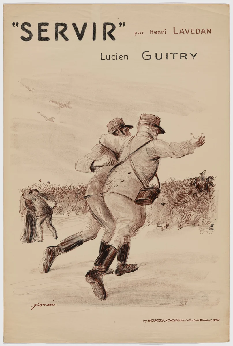 Servir (To Serve) by Jean-Louis Forain; Eugène Verneau; Henri Chachoin, print, 1913