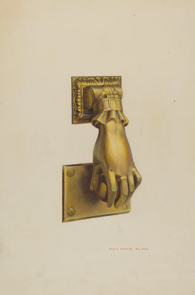 Door Knocker by Regina Henderer, index of american design, 1938