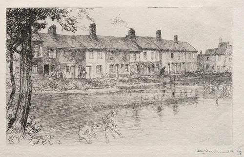 La Mare de la Prairie, Crèvecoeur by Auguste Louis Lepère, print, 1913