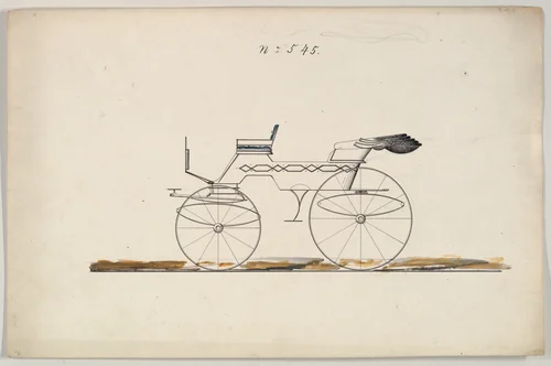 Design for Phaeton, no. 545 by Brewster & Co., drawing, 1850-1874