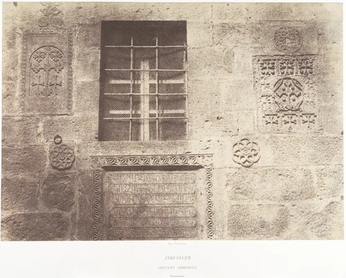 Jérusalem, Couvent Arménien, Ornements, 2 by Auguste Salzmann, photograph, 1854-1859